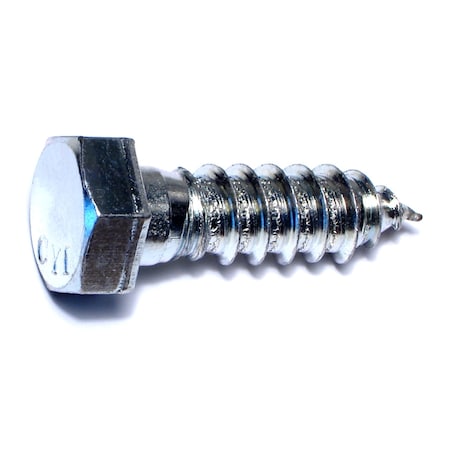 Midwest Fastener Lag Screw, 5/8 in, 2 in, Steel, Zinc Plated Hex Hex Drive, 25 PK 01345